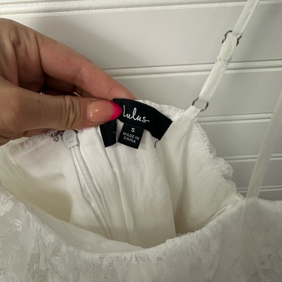 Lulus Layer On the Love White Tiered Lace Sleeveless Mini Dress - Picture 10 of 11
